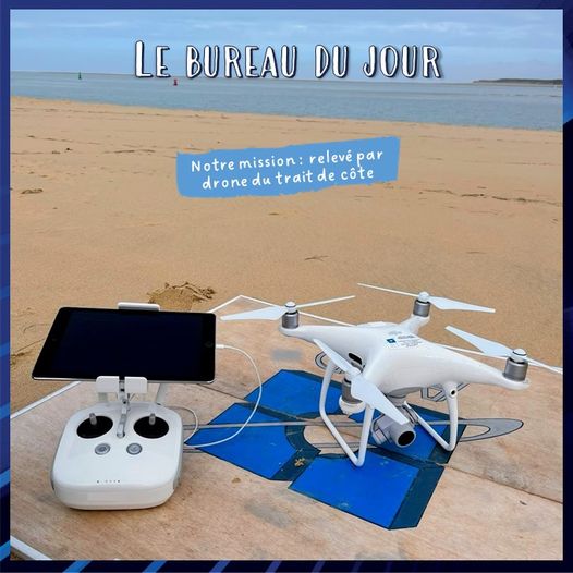 Suivi du trait de cote en Charente maritime par notre agence Atlantique expertises drones (AED) Vendée