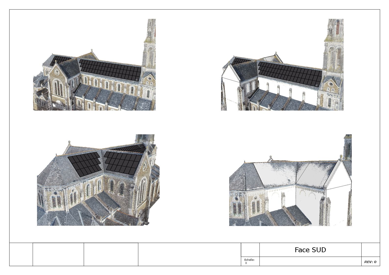 Modélisation 3D d'une église pour l'implantation de panneaux photovoltaïques