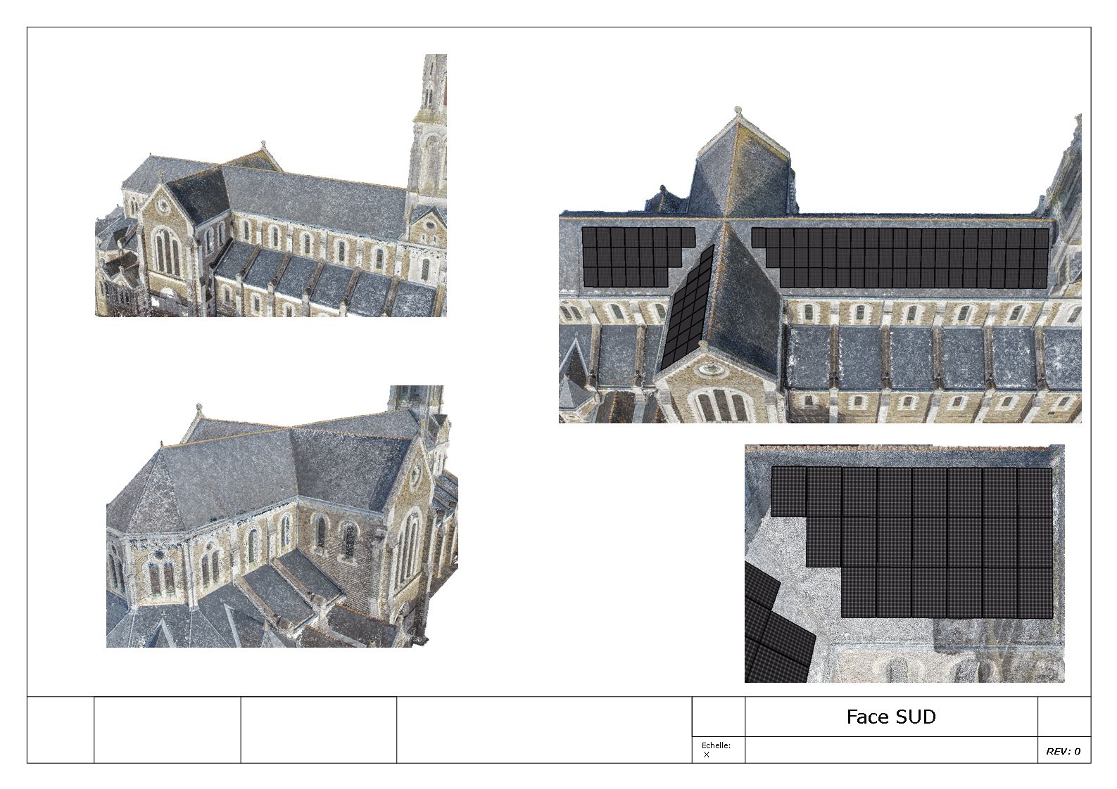 Modélisation 3D d'une église pour l'implantation de panneaux photovoltaïques