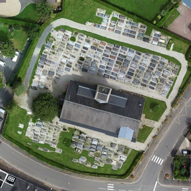 Cartographie et topographie par drone, gestion de cimetière