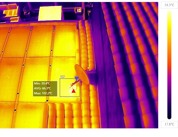 Hotspot sur panneaux photovoltaïques