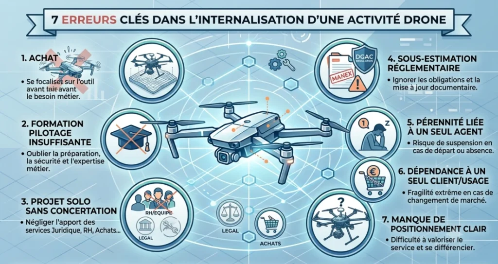 Les 7 erreurs dans l'intégration du drone en entreprise